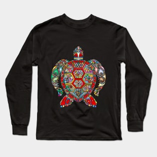 colorful turtle art Long Sleeve T-Shirt